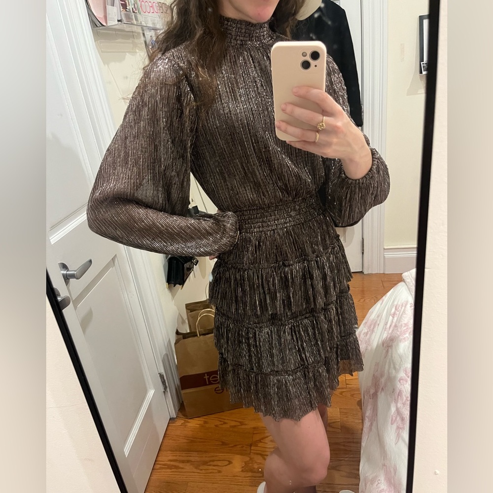 1. State Crinkle Foil Dress - worn once